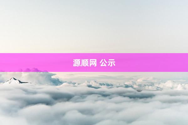 源顺网 公示